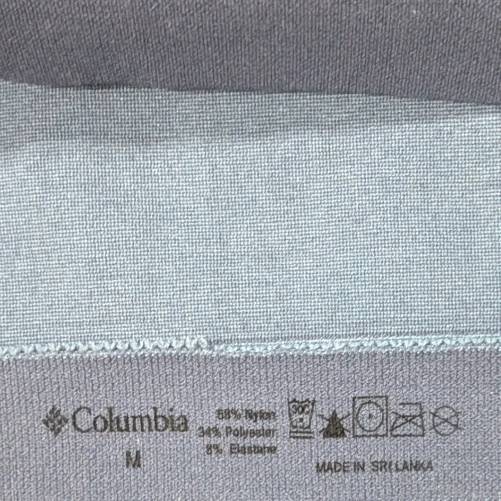 COLUMBIA Mens Omni-Heat Base Layer MEDIUM Blue Quarter Zip Thermal Top Pullover‎